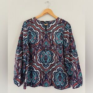 Talbots Multicolor Paisley Blouse